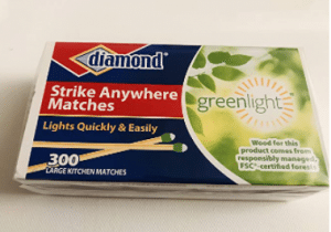 Partidos Diamond Green Light Strike Anywhere