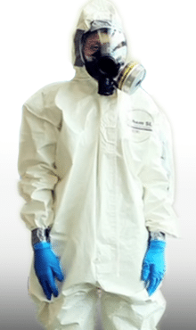 Tuta Hazmat aderente a saturazione di liquidi di livello C
