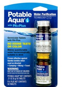 Potable Aqua Water Purification Tablets
