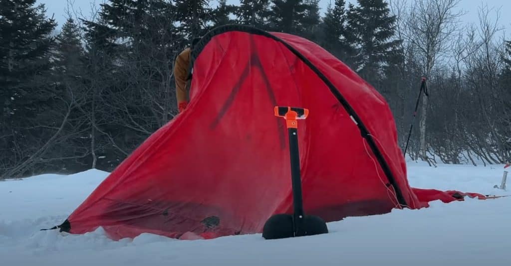 tents in the snow