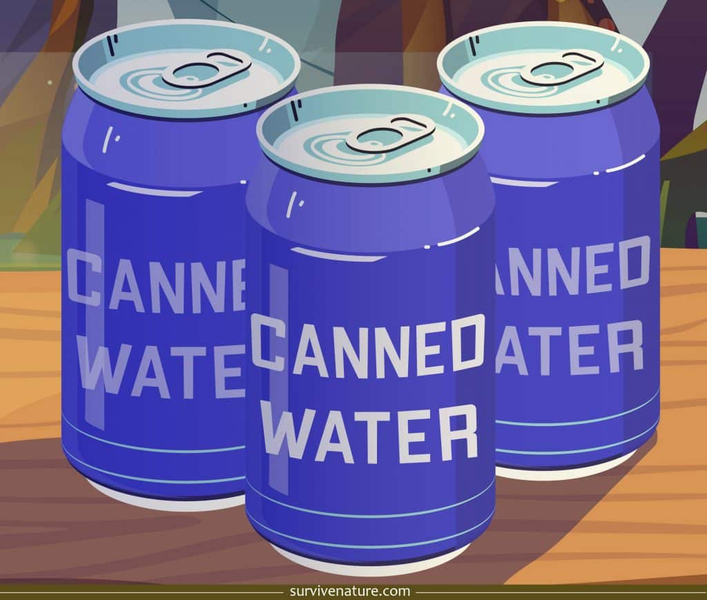 Canned Water Survive Nature