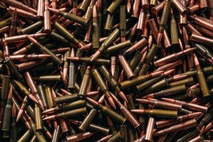 Stacks Of Old Military Battle Rifle Ammo
