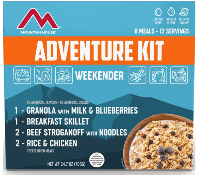 Mountain House weekender adventure kit