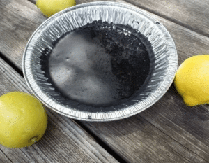 charcoal-getting-actified-with-lemon-juice