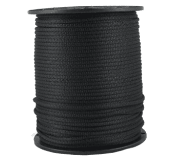 3/16 inch Black Dacron Polyester Rope