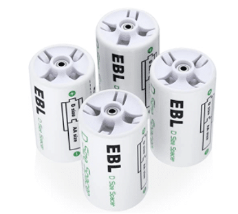 EBL D Size Battery Adapters