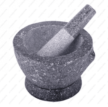 Stone (Granite) Mortar and Pestle, 8 In, 3 Cup Capacity... by M.V. Trading