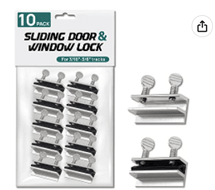 Lion Locks Aluminum Sliding Door and Window Lock